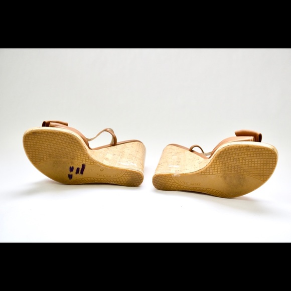 Stuart Weitzman Cork Leather Wedge - Picture 2 of 4